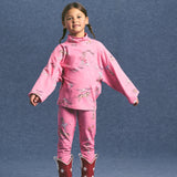 Maison Mangostan – Ballerina Turtle Pink, miękka bluzka z golfem z organicznej bawełny