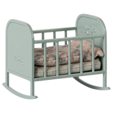 Maileg - Urocza kołyska z materacykiem i śpiworkiem, mięta