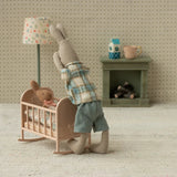 Maileg - Urocza kołyska z materacykiem i śpiworkiem, jasny róż