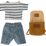 Maileg - Myszka rowerzystka, Starszy brat z plecakiem