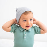 Minimalisma - Mięciutka czapka beanie z mieszanki jedwabiu i bawełny Bambi, Grey Melange