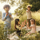 Minimalisma - Bezszwowe legginsy niemowlęce z jedwabiu i bawełny, Clearwater