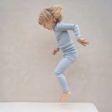 Minimalisma - Bezszwowe legginsy niemowlęce z jedwabiu i bawełny, Clearwater