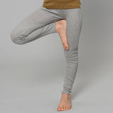 Minimalisma - Bezszwowe legginsy niemowlęce z jedwabiu i bawełny, Grey Melange