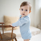 Minimalisma - Bezszwowe body niemowlęce z jedwabiu i bawełny, Clearwater