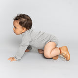 Minimalisma - Bezszwowe body niemowlęce z jedwabiu i bawełny, Grey Melange