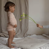 Minimalisma - Bezszwowe body niemowlęce z jedwabiu i bawełny, Sweet Rose