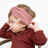 Minimalisma - Elastyczna opaska z delikatnej wełny merino Alba, Rose