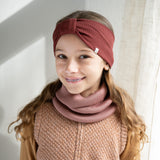 Minimalisma - Mięciutki komin z mieszanki jedwabiu i bawełny Birk, Antique Rose