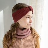 Minimalisma - Mięciutki komin z mieszanki jedwabiu i bawełny Birk, Antique Rose