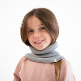 Minimalisma - Mięciutki komin z mieszanki jedwabiu i bawełny Birk, Grey Melange