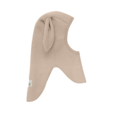 HUTTEliHUT – Kominiarka z długimi uszami, wełna merino, Mahogany Rose