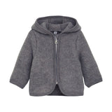 HUTTEliHUT - Kurtka z uszkami, wełna merino, Grey Melange