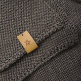 HUTTEliHUT – Dzianinowy komin z wełny merino, Brown Melange