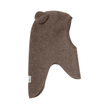 HUTTEliHUT – Kominiarka z uszkami, wełna merino, Brown Melange