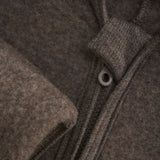 HUTTEliHUT - Kombinezon niemowlęcy z uszkami, wełna merino, Brown Melange