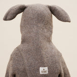 HUTTEliHUT – Kominiarka z długimi uszami, wełna merino, Brown Melange