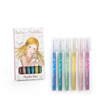 Moulin Roty - Zestaw 6 mazaków z brokatem Les Rosalies