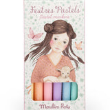 Moulin Roty - Markery pastelowe 6 szt LES ROSALIES