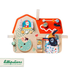 Lilliputiens - Drewniana tablica manipulacyjna Farma 9 m+