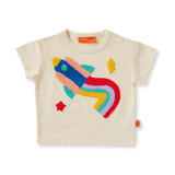 Halcyon Nights - Bawełniany, miękki t-shirt z aplikacją Rocket Ride