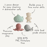 Mushie - Zestaw do kąpieli Sealife 4-pack