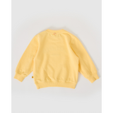 Goldie + Ace - Bluza Goldie Crew Lemon – haftowana, z miękkiej frotty bawełnianej