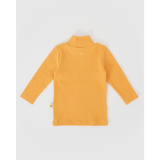 Goldie + Ace - Dziewczęca bluzka prążkowana z haftem i golfem