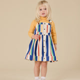 Goldie + Ace - Dziewczęca bluzka prążkowana z haftem i golfem