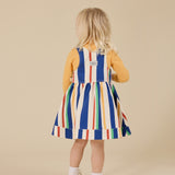 Goldie + Ace - Dziewczęca bluzka prążkowana z haftem i golfem