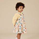 Goldie + Ace - Bluza Goldie Crew Lemon – haftowana, z miękkiej frotty bawełnianej