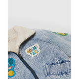 Goldie + Ace - Kurtka jeansowa Ari z naszywkami