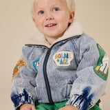 Goldie + Ace - Kurtka jeansowa Ari z naszywkami