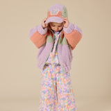 Goldie + Ace - Kurtka sherpa Frankie z bawełnianą podszewką, lilac/peach/mint