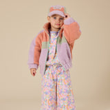 Goldie + Ace - Kurtka sherpa Frankie z bawełnianą podszewką, lilac/peach/mint