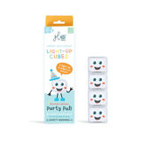 Glo Pals - Kostki sensoryczne świecące w wodzie Party Pal - zabawka kąpielowa, wielokolorowa