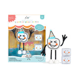 Glo Pals - Postać do kąpieli Party Pal - zestaw z dwiema kostkami sensorycznymi świecącymi w wodzie