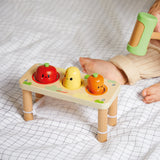 Janod - Drewniana przebijanka Warzywa Farma 12m+