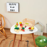 Janod - Drewniana skrzynka z warzywami i owocami do krojenia oraz akcesoriami 23 elementy