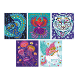 Janod - Zestaw kreatywny Brokat i piasek Błyszczące zwierzęta 7+