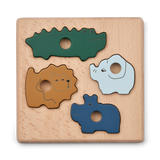 Liewood - Drewniane puzzle Suki zwierzątka