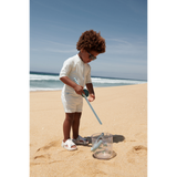 Liewood - Kostium kąpielowy z krótkim rękawem Max Seersucker Pure sky / Creme de la creme