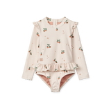 Liewood - Kostium kąpielowy z długim rękawem Sille Peach / Sea shell