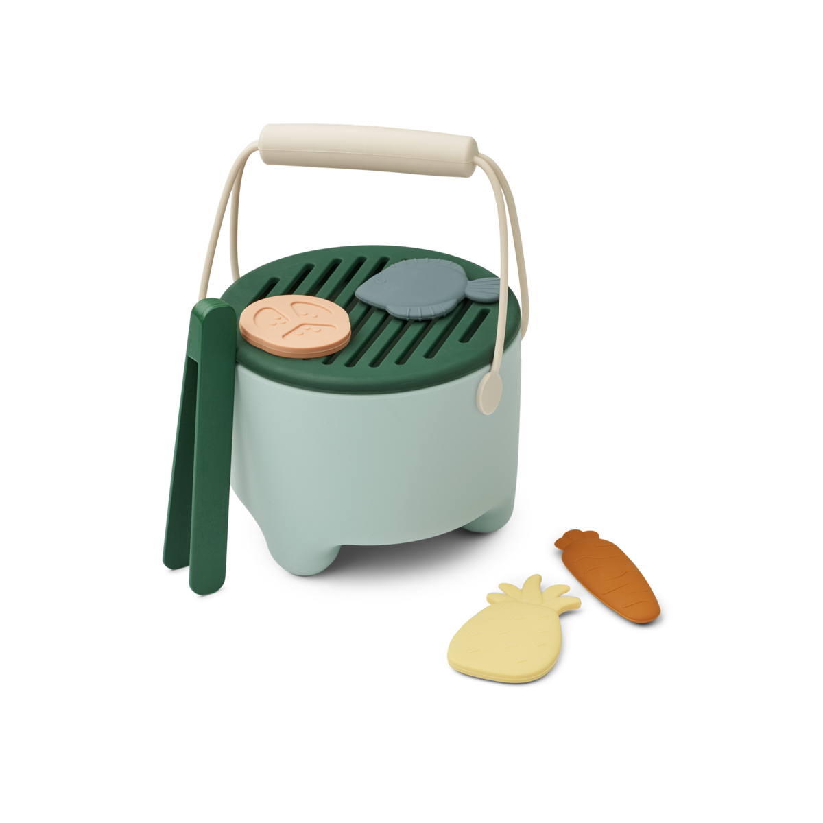 Liewood - Silikonowy zestaw zabawowy grill Wesley BBQ Ice blue multi mix