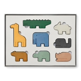 Liewood - Zestaw kredy do rysowania w kształcie zwierzątek Vesa 9-pak