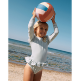 Liewood - Kostium kąpielowy z długim rękawem Sille Peppermint