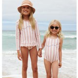 Liewood - Zestaw kąpielowy z długim rękawem Dagny Sorbet rose / Creme de la creme