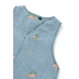 Liewood - Sukienka jeansowa z nadrukiem Angelica Peach / Light blue denim