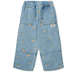 Liewood - Spodnie jeansowe z nadrukiem Cesar Peach / Light blue denim