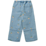 Liewood - Spodnie jeansowe z nadrukiem Cesar Peach / Light blue denim